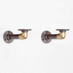 Hyldeknægt ELLA sort med messing - TIL hylde