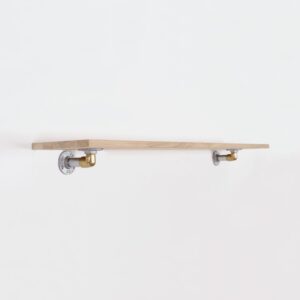 Hyldeknægte ELLA sølv - MED hylde - 20 cm dybde